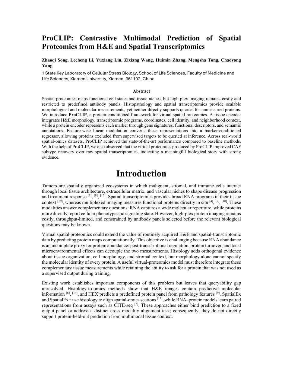 First page of the ProCLIP paper